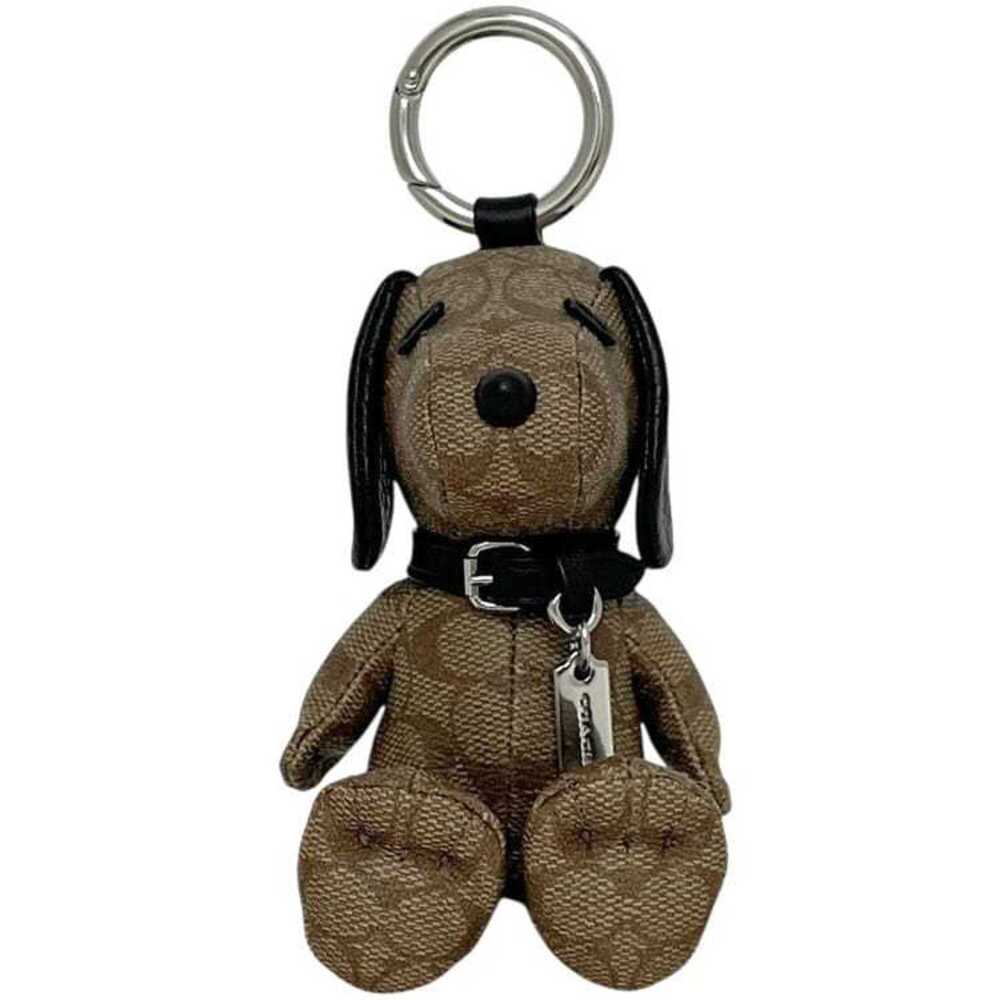Coach Snoopy Charm Keychain Signature CF852 PEANUTS COACH PVC Beige Women's Bag